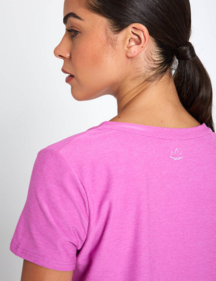 Beyond Yoga Featherweight On The Down Low Tee - Sunset Violet Heatherimage3- The Sports Edit