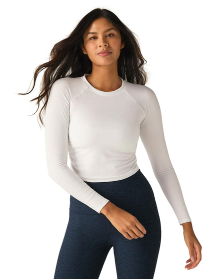 Beyond Yoga Featherweight Your Fit Long Sleeve Top - Cloud Whiteimage1- The Sports Edit