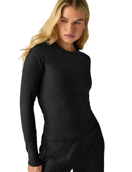 Beyond Yoga Featherweight Your Fit Long Sleeve Top - Darkest Nightimage1- The Sports Edit