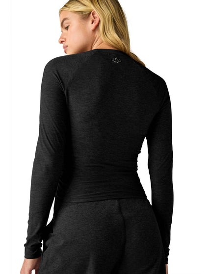 Beyond Yoga Featherweight Your Fit Long Sleeve Top - Darkest Nightimage2- The Sports Edit