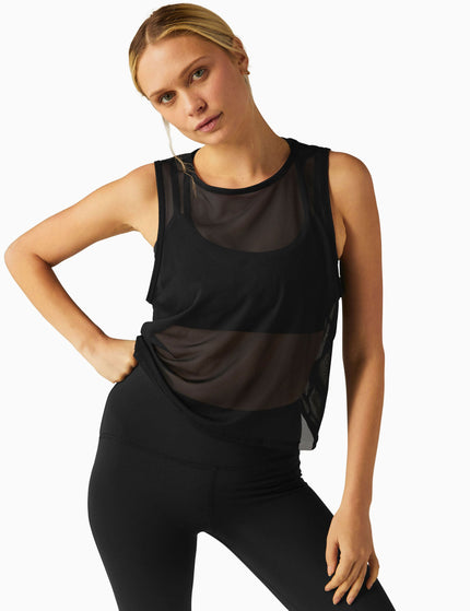 Beyond Yoga Show Off Mesh Tank - Darkest Nightimage1- The Sports Edit