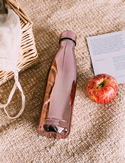 Chilly's Chrome Rose Gold Water Bottle | 500mlimage2- The Sports Edit