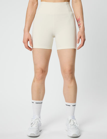 Girlfriend Collective High Waisted Run Short - Ivoryimage3- The Sports Edit