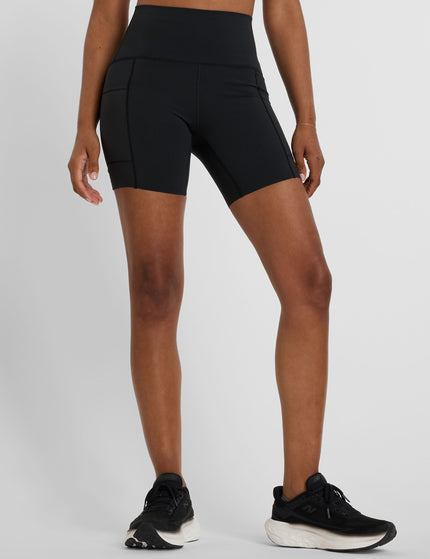 New Balance NB Sleek Pocket High Waisted Short 6" - Blackimage1- The Sports Edit