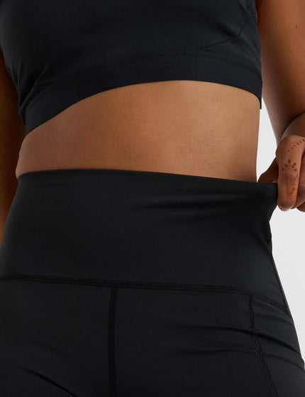 New Balance NB Sleek Pocket High Waisted Short 6" - Blackimage4- The Sports Edit