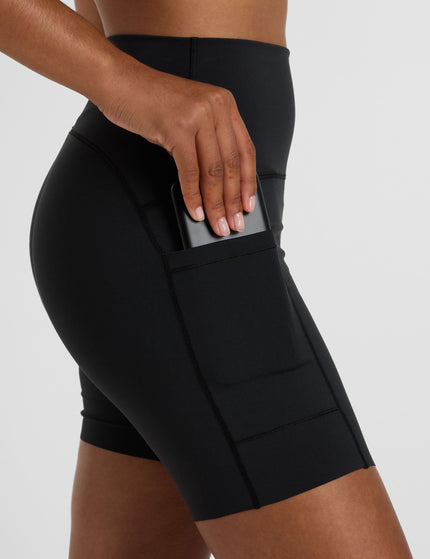 New Balance NB Sleek Pocket High Waisted Short 6" - Blackimage5- The Sports Edit