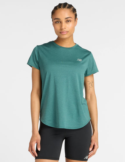 New Balance Sport Core Heather T-Shirt - New Spruce Heatherimage1- The Sports Edit