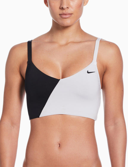 Nike Swim Colour Block V-Neck Midkini - Blackimage1- The Sports Edit