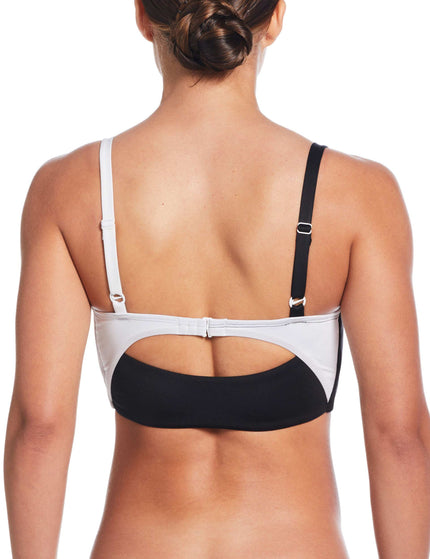 Nike Swim Colour Block V-Neck Midkini - Blackimage2- The Sports Edit