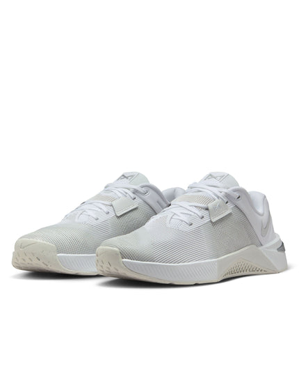Nike Metcon 10 Shoes - White/Platinum Tint/Wolf Grey/Metallic Silverimage2- The Sports Edit