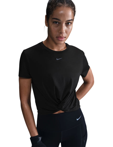 Nike One Classic Twist Short-Sleeve Top - Blackimage1- The Sports Edit