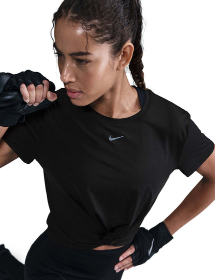 Nike One Classic Twist Short-Sleeve Top - Blackimage3- The Sports Edit