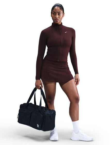 Nike One Fitted Dri-FIT Full-Zip Jacket - Burgundy Crush/Whiteimage3- The Sports Edit