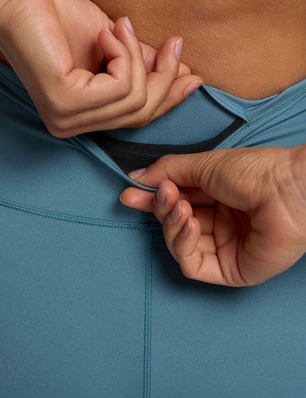 Nike One High Waisted 5" Biker Shorts - Smokey Blue/Blackimage4- The Sports Edit