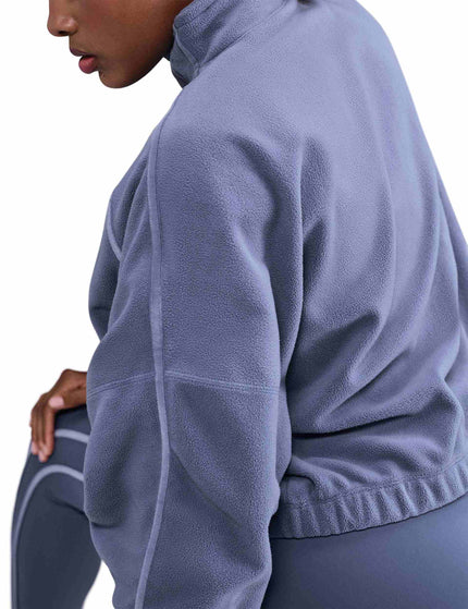 Nike One Therma-FIT Polar Half-Zip Top - World Indigo/Whiteimage2- The Sports Edit