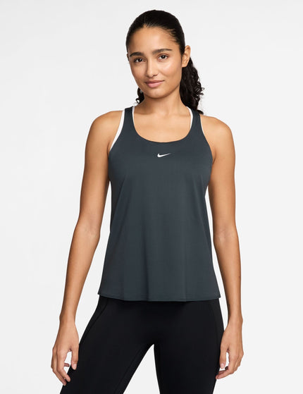 Nike Pro Dri-FIT Tank Top - Seaweed/Whiteimage1- The Sports Edit