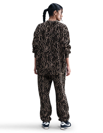 Nike Sportswear Phoenix Fleece Oversized Printed Sweatpants - Black/Ironstone/Blackimage6- The Sports Edit