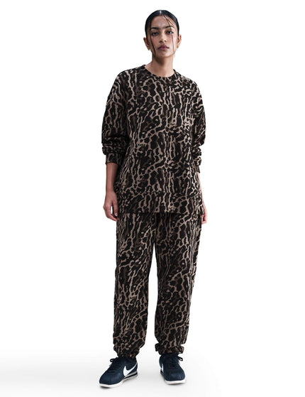 Nike Sportswear Phoenix Fleece Oversized Printed Sweatshirt - Black/Ironstone/Blackimage3- The Sports Edit