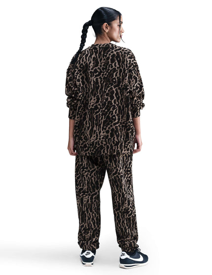 Nike Sportswear Phoenix Fleece Oversized Printed Sweatshirt - Black/Ironstone/Blackimage4- The Sports Edit