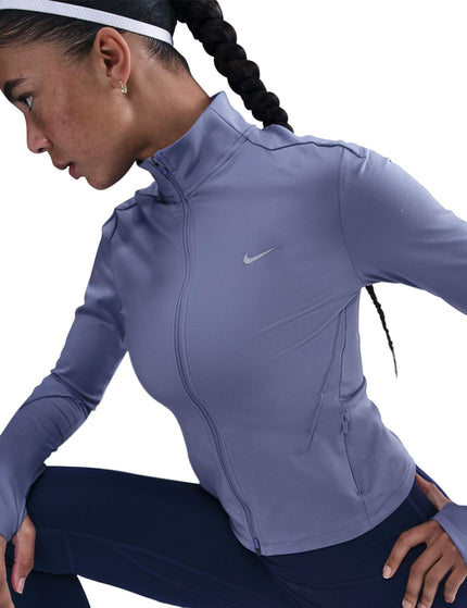 Nike Swift Dri-FIT Full-Zip Running Mid Layer - World Indigo/Reflective Silverimage3- The Sports Edit