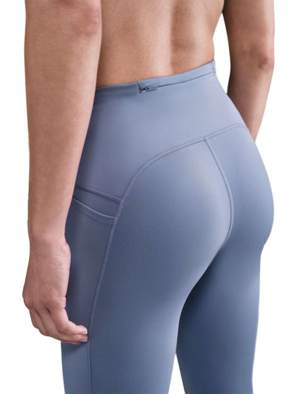 Nike Swift High Waisted 7/8 Running Leggings with Pockets - World Indigo/Reflective Silverimage2- The Sports Edit