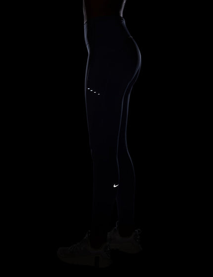 Nike Swift High Waisted 7/8 Running Leggings with Pockets - World Indigo/Reflective Silverimage4- The Sports Edit