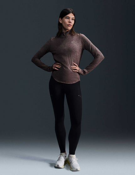Nike Swift High Waisted 7/8 Running Leggings with Pockets - Black/Reflective Silverimage6- The Sports Edit