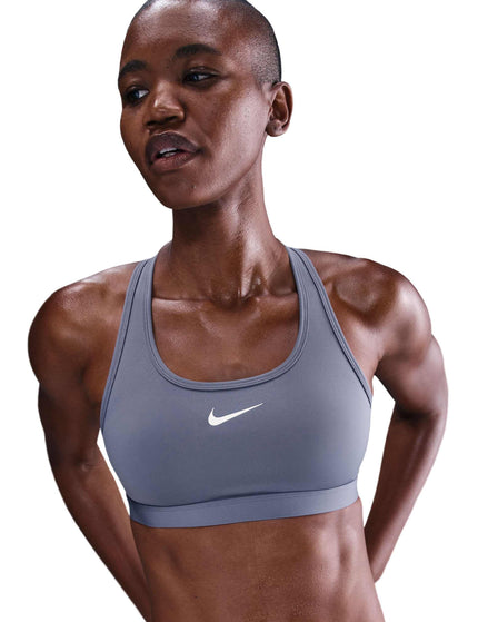 Nike Swoosh Medium Support Bra - World Indigo/Whiteimage1- The Sports Edit