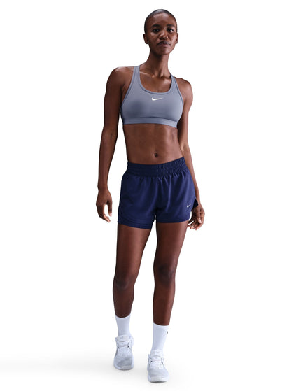 Nike Swoosh Medium Support Bra - World Indigo/Whiteimage3- The Sports Edit