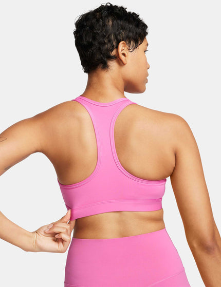 Nike Swoosh Medium Support Bra - Playful Pink/Whiteimage2- The Sports Edit