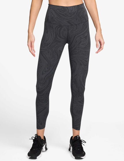 Nike Zenvy High Waisted 7/8 Printed Leggings - Black/Dark Smoke Greyimage1- The Sports Edit