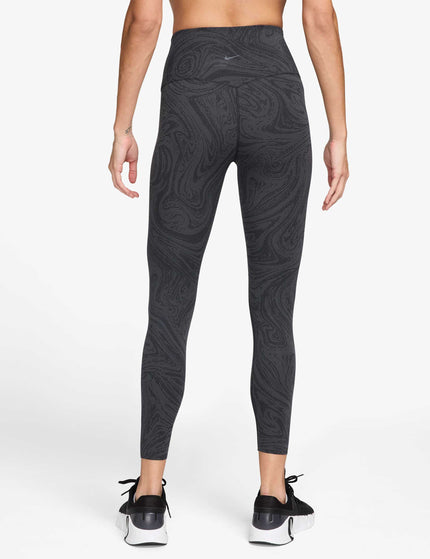 Nike Zenvy High Waisted 7/8 Printed Leggings - Black/Dark Smoke Greyimage2- The Sports Edit