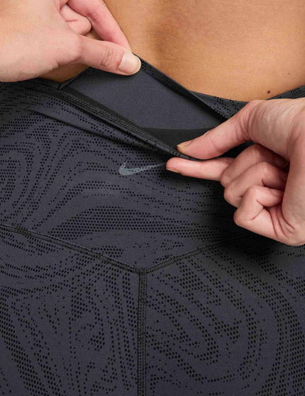 Nike Zenvy High Waisted 7/8 Printed Leggings - Black/Dark Smoke Greyimage3- The Sports Edit