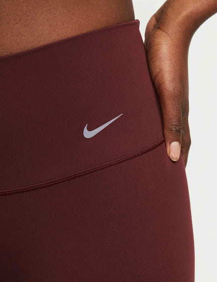 Nike Zenvy High Waisted Leggings - Burgundy Crush/Blackimage4- The Sports Edit
