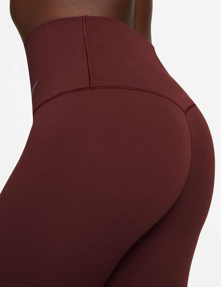Nike Zenvy High Waisted Leggings - Burgundy Crush/Blackimage5- The Sports Edit