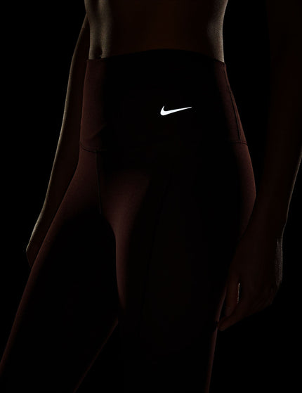 Nike Zenvy High Waisted Leggings - Burgundy Crush/Blackimage7- The Sports Edit