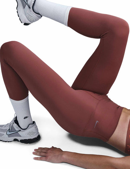 Nike Zenvy High Waisted 7/8 Leggings - Red Sepia/Blackimage2- The Sports Edit