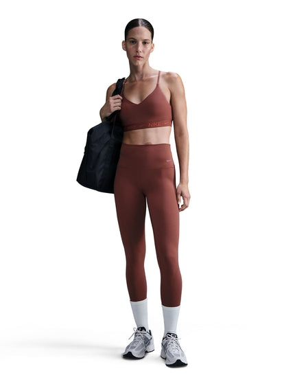 Nike Zenvy High Waisted 7/8 Leggings - Red Sepia/Blackimage5- The Sports Edit