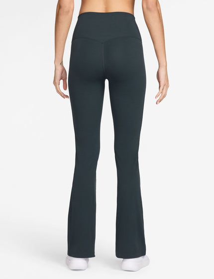 Nike Zenvy High Waisted Flared Leggings - Seaweed/Blackimage2- The Sports Edit