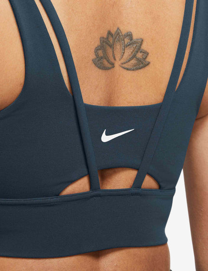 Nike Zenvy Longline Bra - Armory Navy/Whiteimage3- The Sports Edit