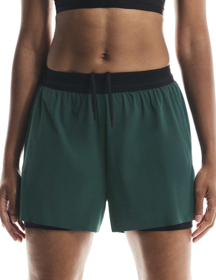 ON Running 3" Performance 2-in-1 Shorts - Spirulina/Blackimage1- The Sports Edit