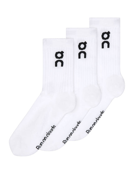 ON Running Logo Sock High 3P - Whiteimage1- The Sports Edit
