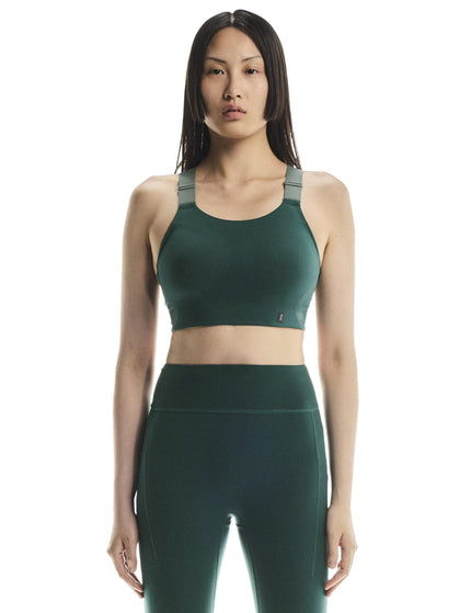 ON Running Performance Flex Bra - Spirulina/Oliveimage1- The Sports Edit
