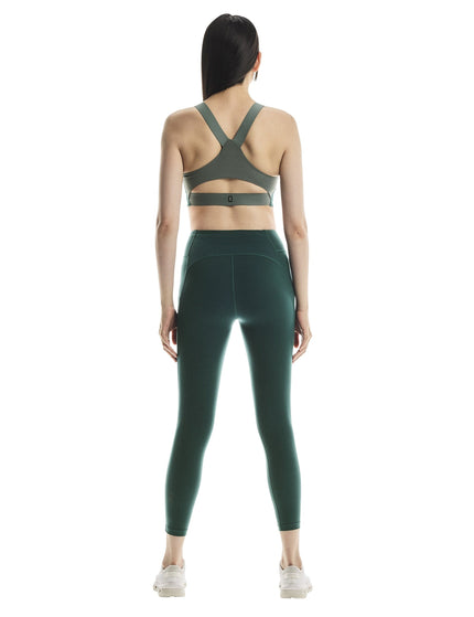 ON Running Performance Flex Bra - Spirulina/Oliveimage6- The Sports Edit