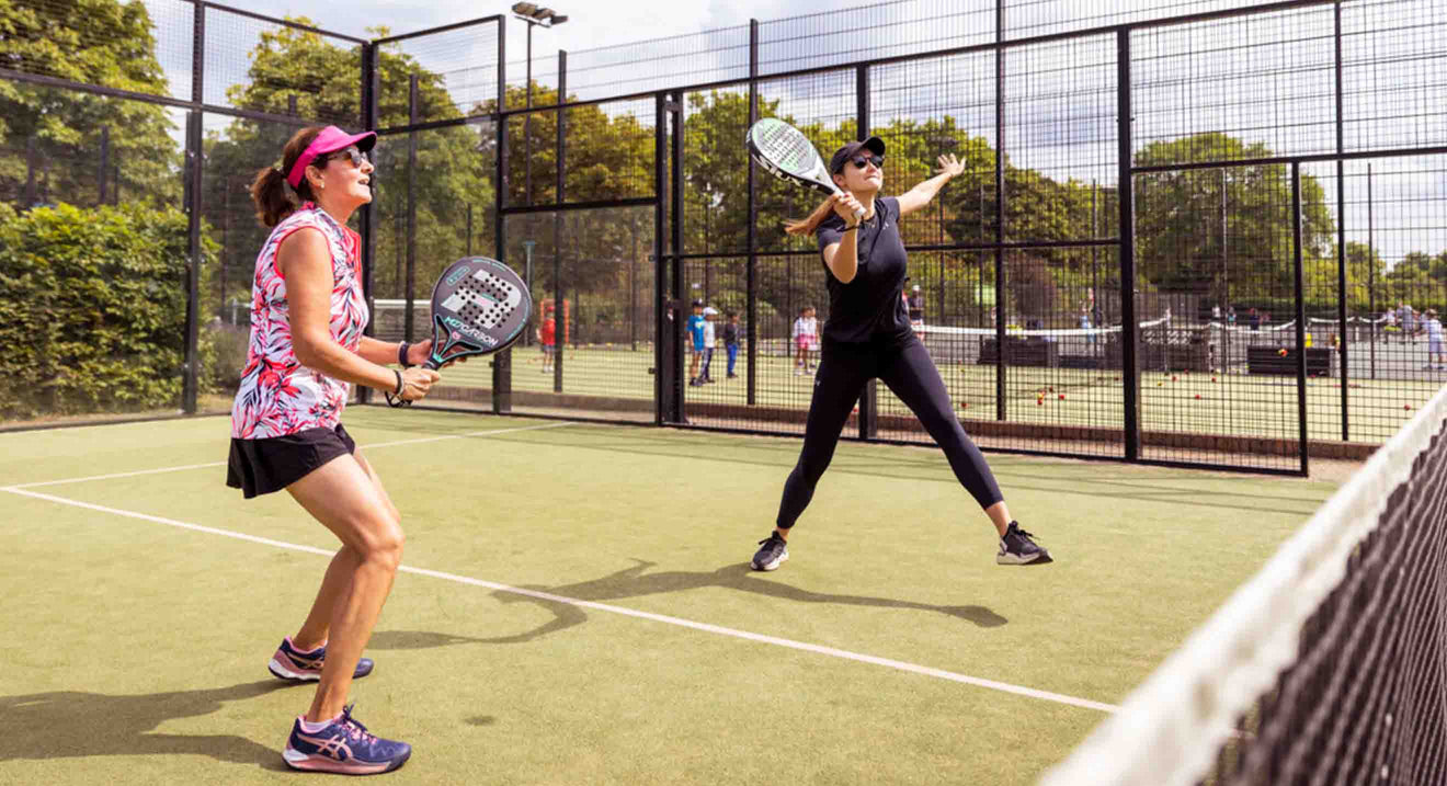 Playing padel