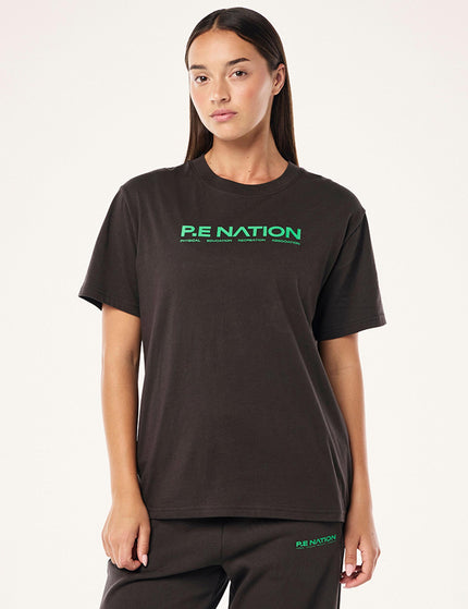 PE Nation Aero Short Sleeve Tee - Caviarimage1- The Sports Edit