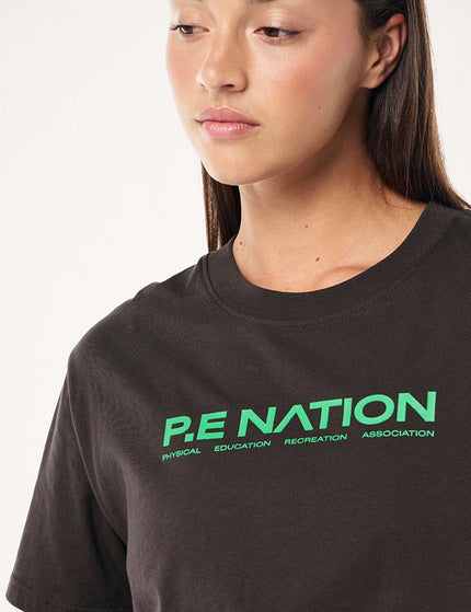 PE Nation Aero Short Sleeve Tee - Caviarimage5- The Sports Edit