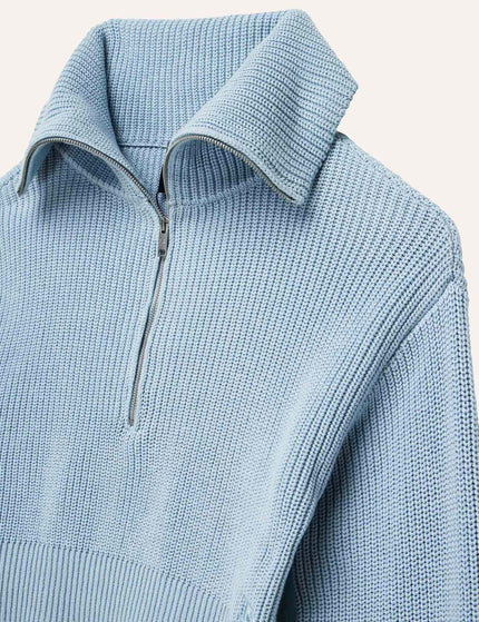 PE Nation High Season Zip Neck Knit - Ice Blueimage6- The Sports Edit