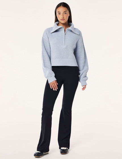 PE Nation High Season Zip Neck Knit - Ice Blueimage3- The Sports Edit