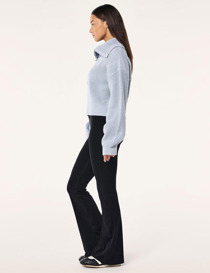 PE Nation High Season Zip Neck Knit - Ice Blueimage4- The Sports Edit